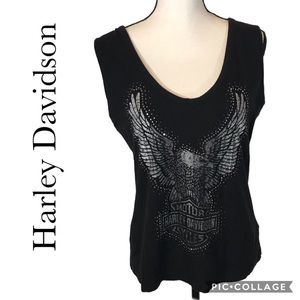 Harley Davidson women’s tank top lace up back